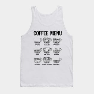 Coffee Menu 1 Tank Top